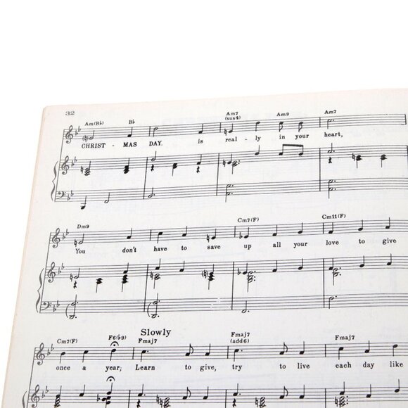 Vintage Christmas Sheet Music Book Retro Top 10 Songs Jingle Bells Let It Snow - Picture 4 of 9